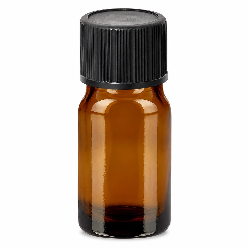 Flacon compte-goutte 5ml 1mm noir STD BrownLine UT18/5 Flacon compte-gouttes 5ml brun avec bouchon à vis noir pour un dosage précis