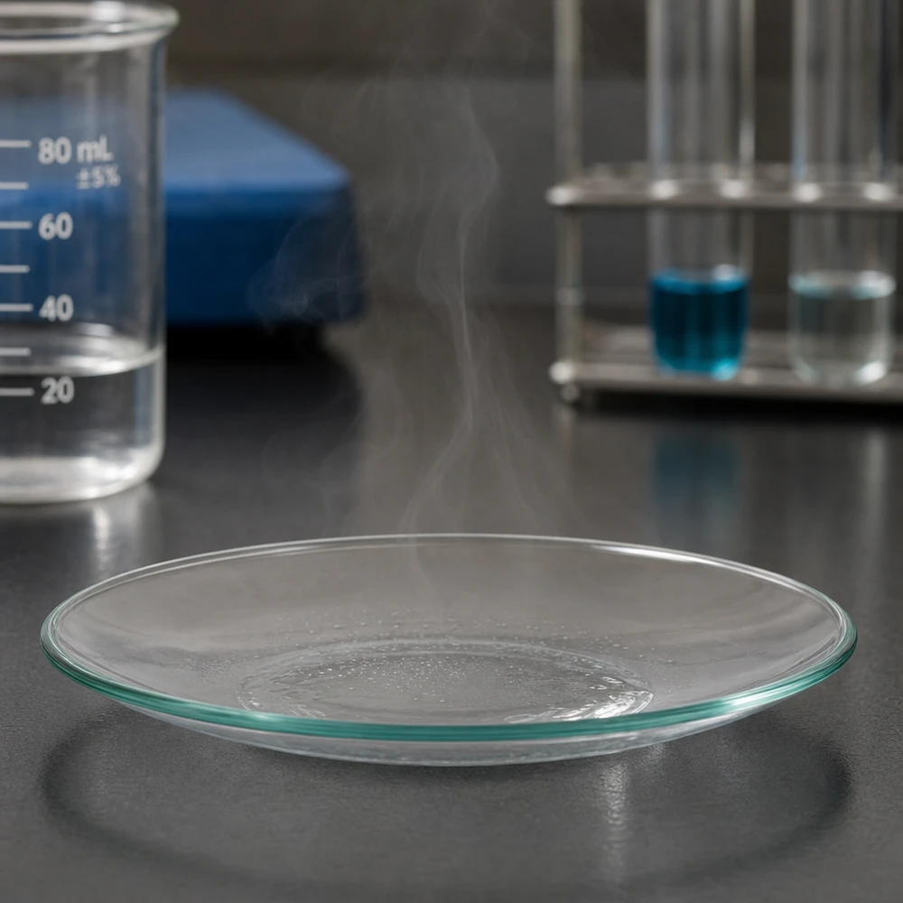 Plateau en verre de montre résistant à la chaleur de 120 mm de diamètre pour les processus de séchage et le stockage de matériel