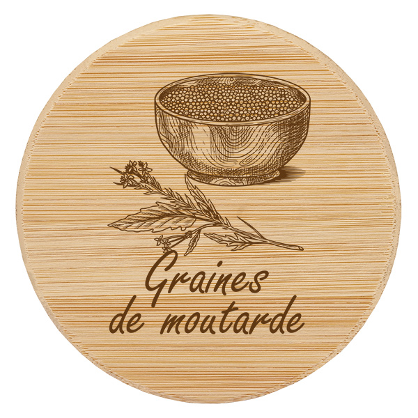 Boîte en bois « Graines de moutarde » pour WECK RR60 Boîte en bois « Graines de moutarde » pour WECK RR60