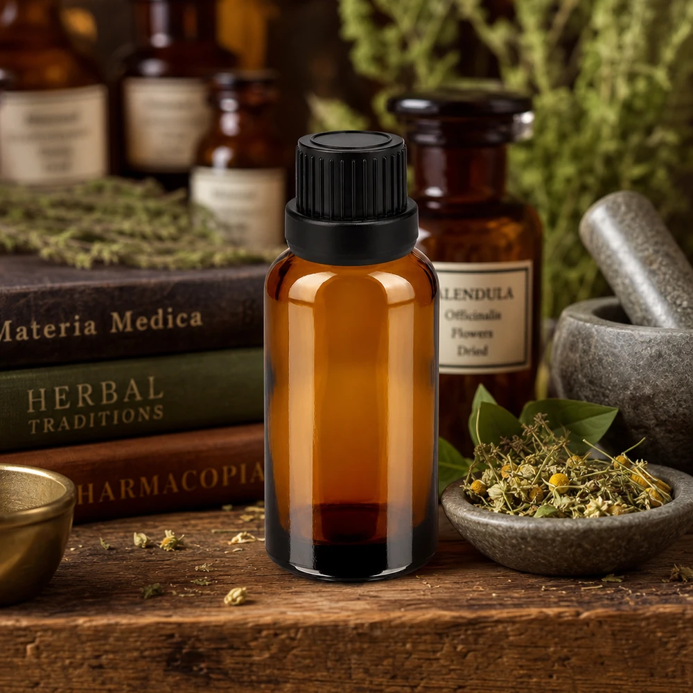 30ml goutte à goutte. 2mm noir OV BrownLine UT18/30 Flacon compte-gouttes professionnel de pharmacien au design ergonomique pour les préparations thérapeutiques