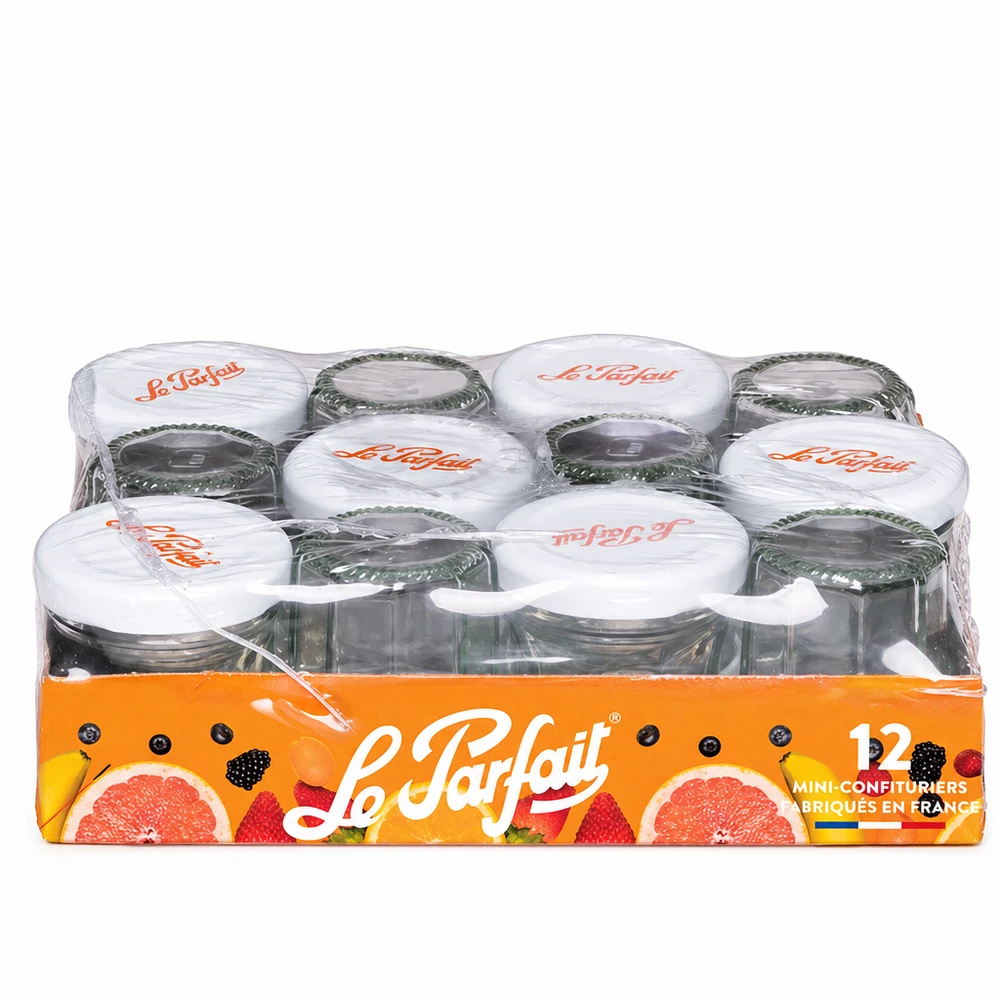 Le Parfait Mini-pots de confiture 44ml en lot de 12 avec bouchon à vis en vente