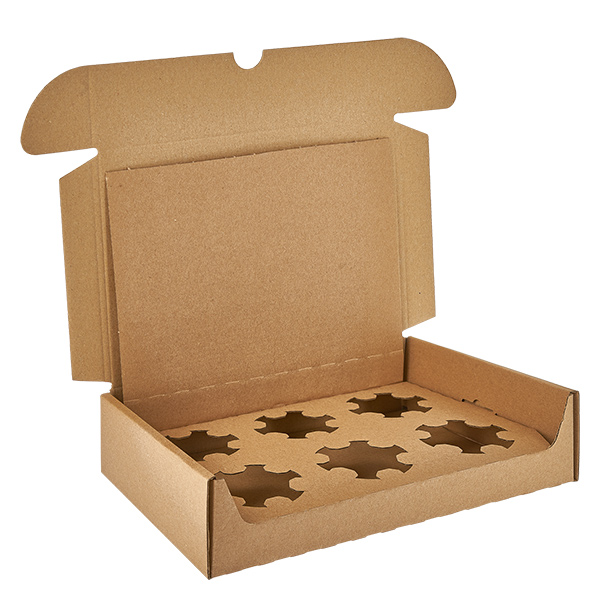 Cartons pour verres (25 pcs) avec 6 compartiments 240x155x53mm