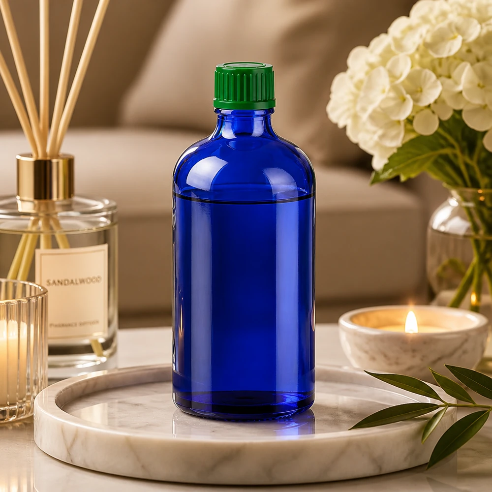 Flacon de 100ml 11mm SV vert STD BlueLine UT18/100 Bouteille en verre professionnelle BlueLine de 100 ml avec un filetage précis de 11 mm pour une étanchéité optimale