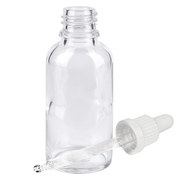 Flacon à pipette 30ml blanc OV ClearLine UT18/30