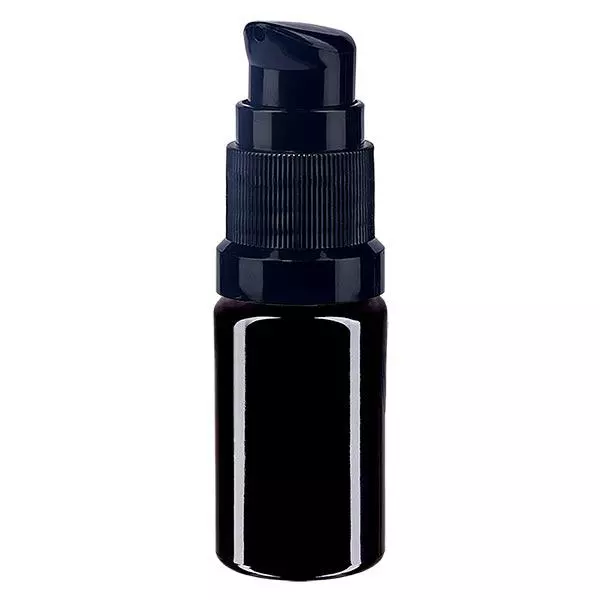 Flacon à pharmacie violet 5ml bouchon pompe noir standard Flacon à pharmacie violet 5ml bouchon pompe noir standard