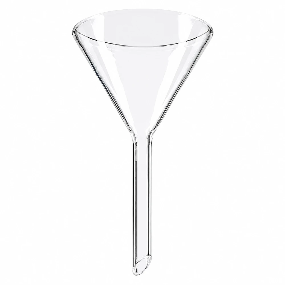 Entonnoir Ø 60mm - verre sodocalcique - angle 60° Entonnoir en verre 60mm de diamètre en verre sodocalcique avec tige courte pour les besoins du laboratoire
