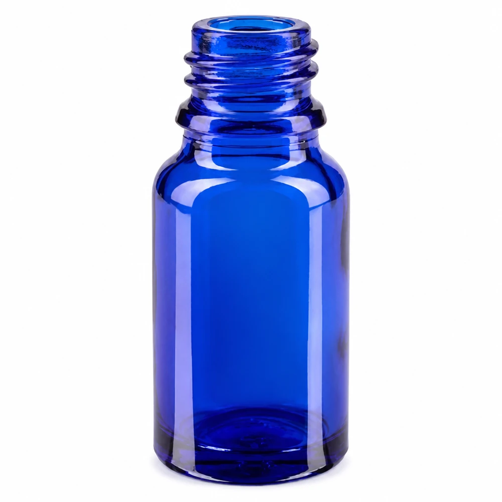 Vaporisateur 10ml blanc/tr. STD BlueLine UT18/10 Flacon compact de 10 ml en verre bleu pour protéger les substances sensibles à la lumière