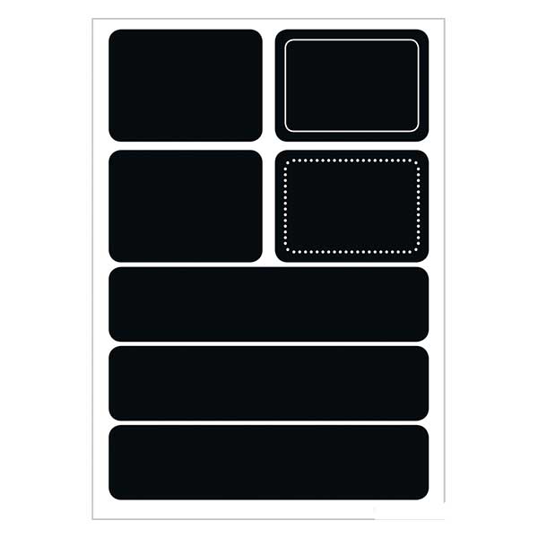 Étiquettes pour tableaux blancs rectangle (14 stickers)