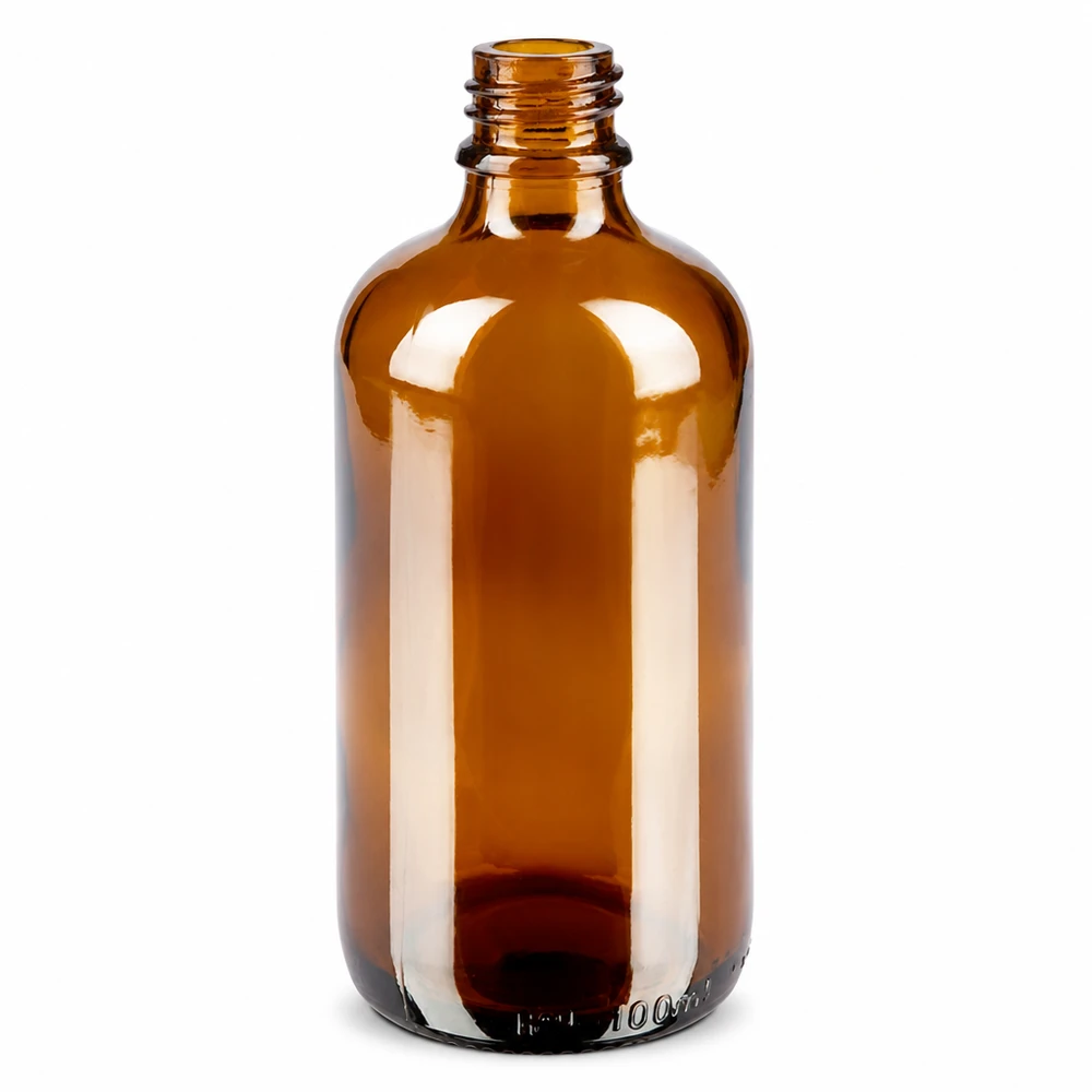 Flacon à pharmacie marron 100ml ApoGlas Bouteille de pharmacie brune de 100ml en verre avec pas de vis, bouteille médicale vide pour gouttes et teintures