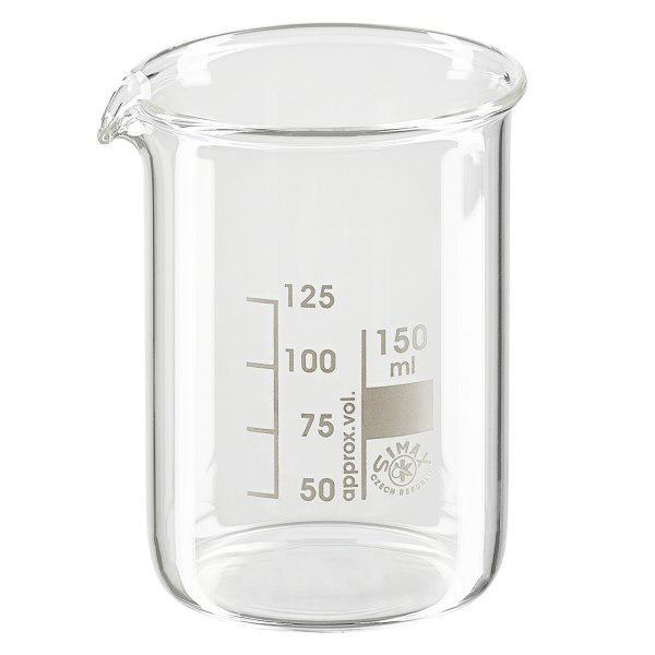 Bécher 150ml en verre borosilicate résistant à la chaleur (forme basse)