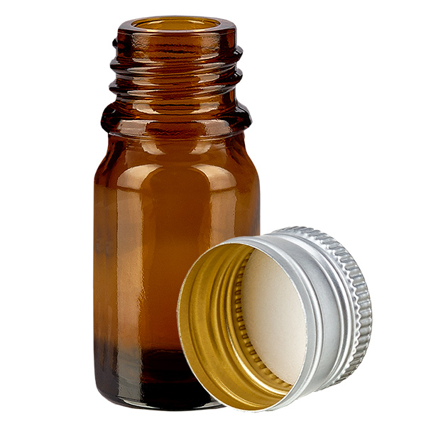 Flacon 5ml 11mm SV alu-argent STD BrownL. UT18/5