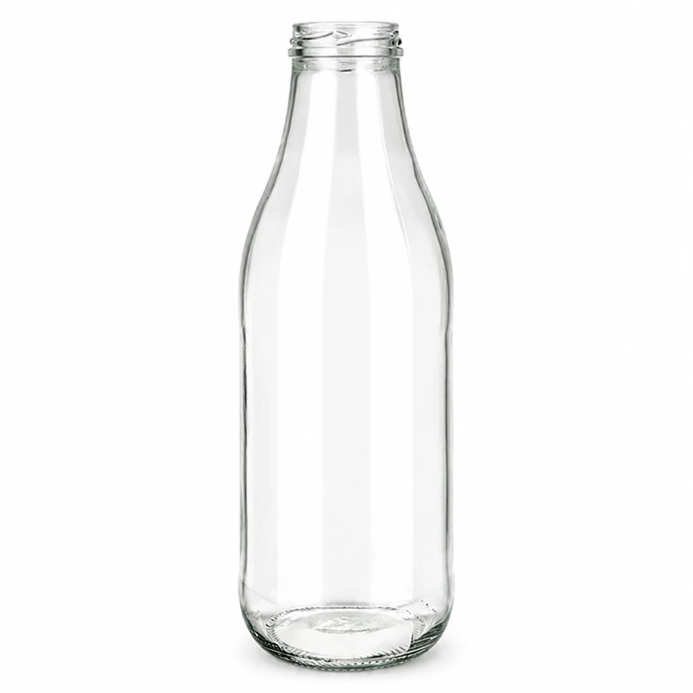 Bouteille en verre 1000ml sans couvercle TO48 UNiTWIST transparent vide Bouteille de lait Bouteille de boisson en verre clair