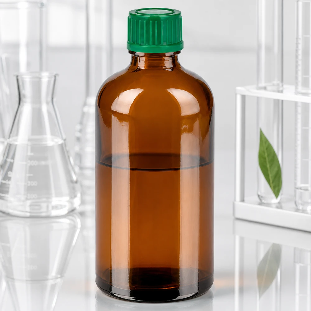 Flacon de 100ml 11mm SV vert STD BrownLine UT18/100 Flacon de pharmacie standardisé de 100ml en verre brun avec système de fermeture certifié UT18