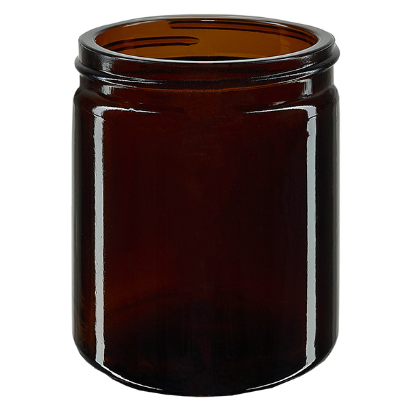 Pot en VERRE AMBRÉ 180 ml, filetage 63 mm / R3