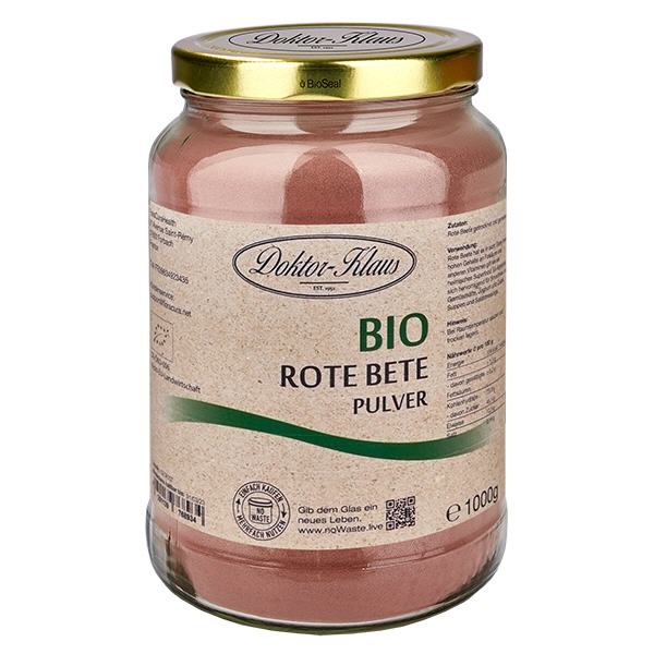 1000g de poudre de betterave rouge bio Doktor-Klaus noWaste