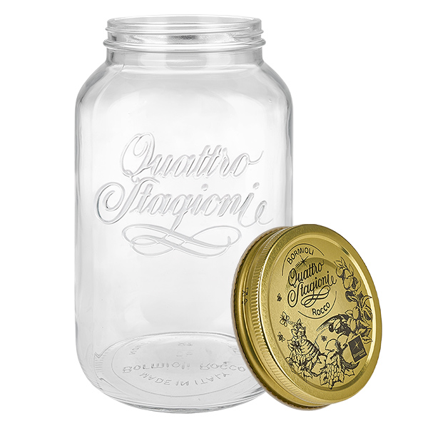 3800ml verre rond « Quattro Stagioni » avec couvercle