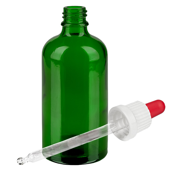 Flacon à pipette 100ml blanc/rouge OV GreenLine UT18/100