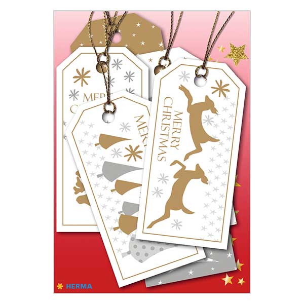 Pendentif &quot;Merry Christmas&quot; (6 pièces) avec paillettes