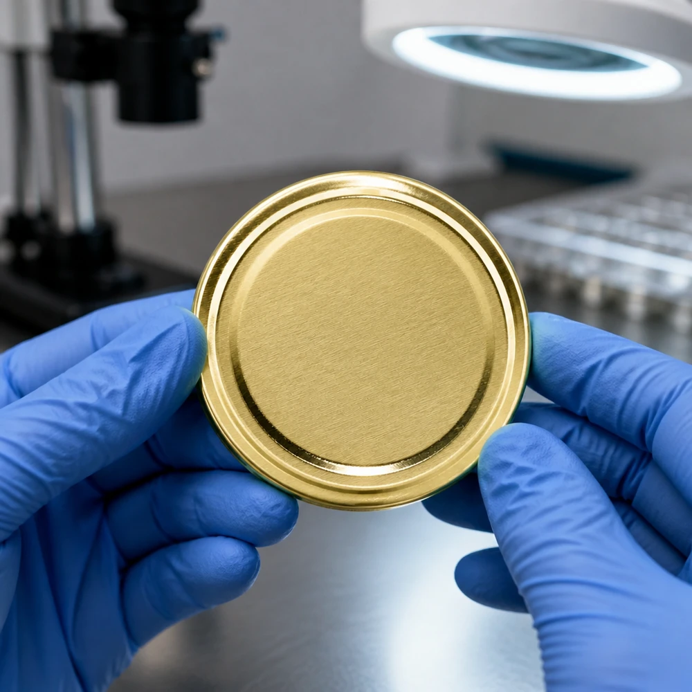 UNiTWIST TO70 doré BioSeal BPA-NI, intérieur du couvercle à anneaux concentriques, fermeture unitemp