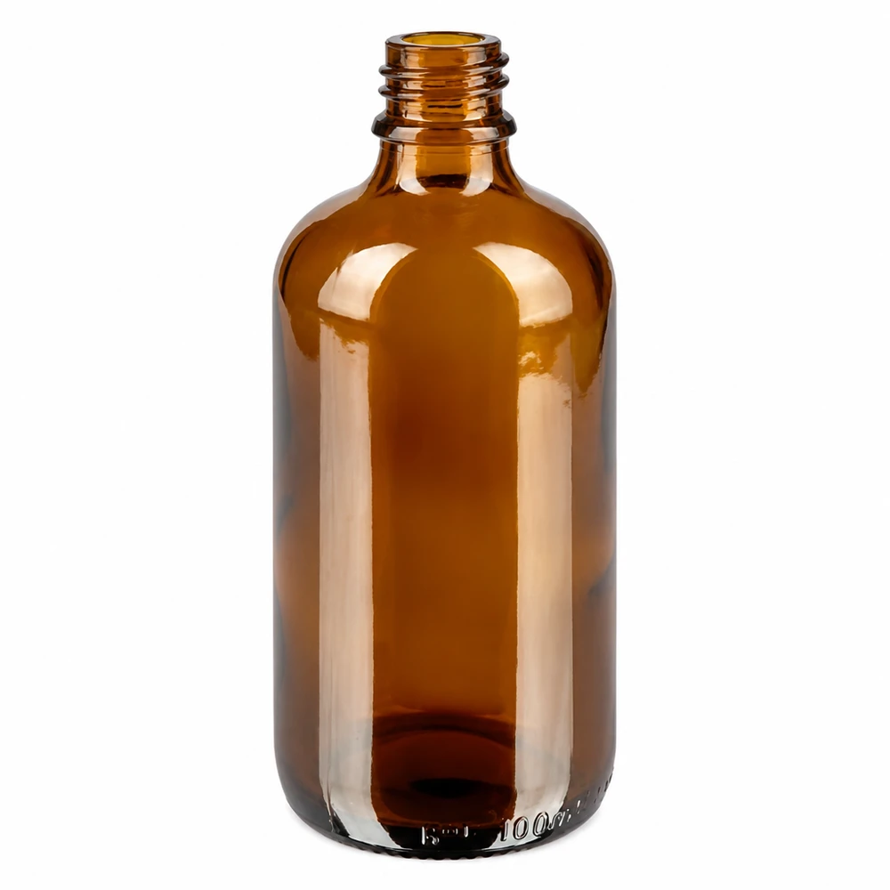 100ml Sprayfl. blanc/tr. STD BrownLine UT18/100 Bouteille compacte en verre ambré de 100 ml pour le remplissage professionnel de produits