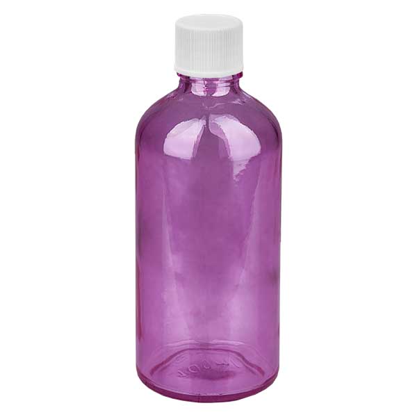 Flacon 100ml 11mm bouchon vissant blanc standard PurpleLine UT18/100