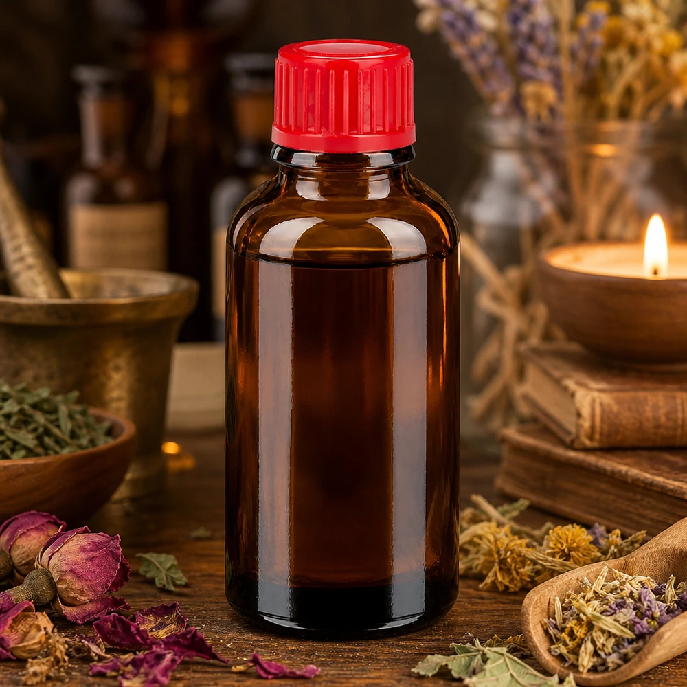 Flacon de 30ml 11mm SV rouge STD BrownLine UT18/30 Flacon polyvalent en verre brun de 30 ml pour l'homéopathie, la naturopathie et les applications pharmaceutiques