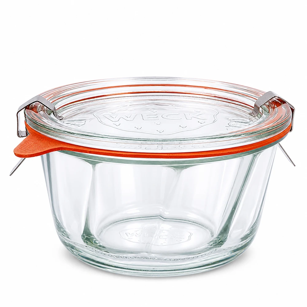 WECK Pot à kouglof 280ml RR100 avec couvercle en verre et anneau en caoutchouc Pot de conservation pour desserts et gâteaux