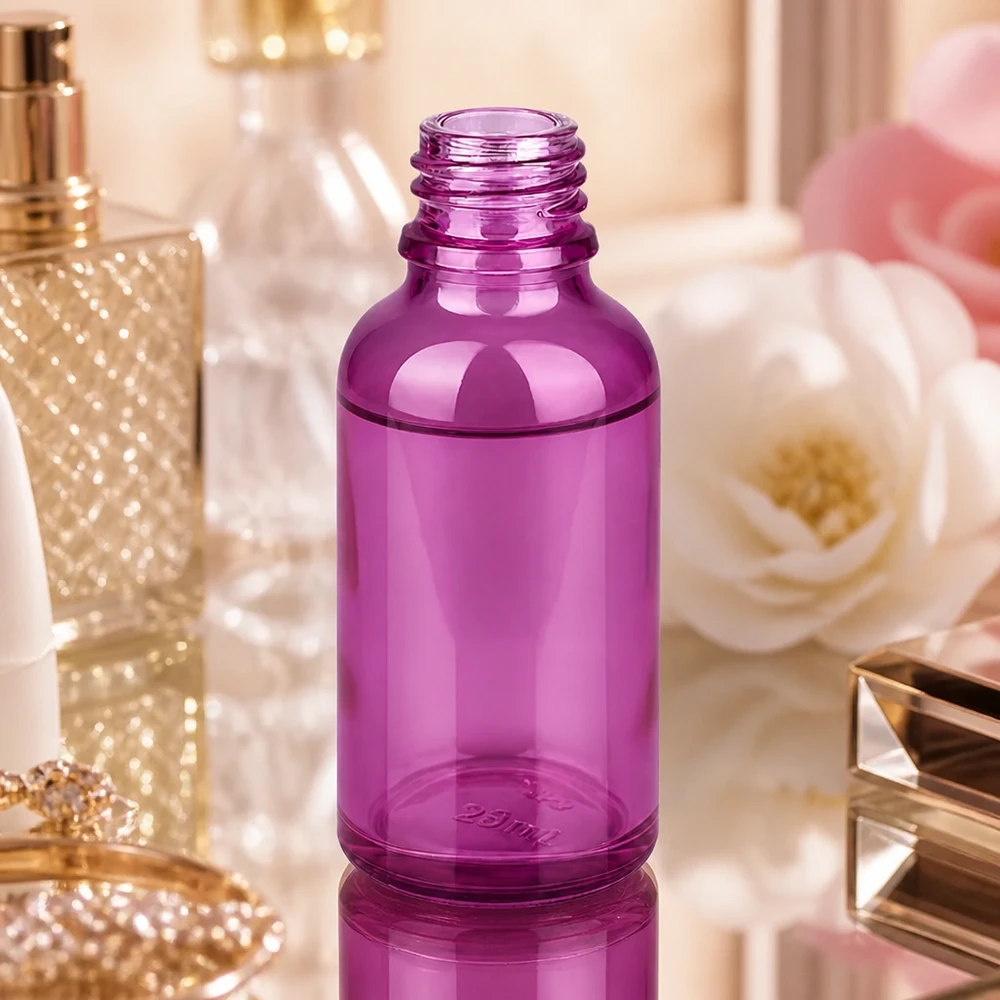 Bouteille à pharmacie de 30ml PurpleLine UT18/30 UNiTWIST Bouteille en verre violet pratique PurpleLine 30ml avec bouchon pratique à large ouverture