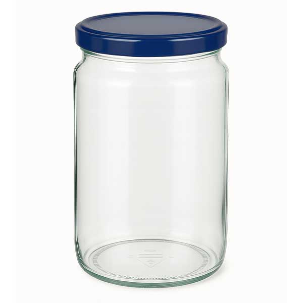 795ml Verre rond avec couvercle BasicSeal bleu UNiTWIST