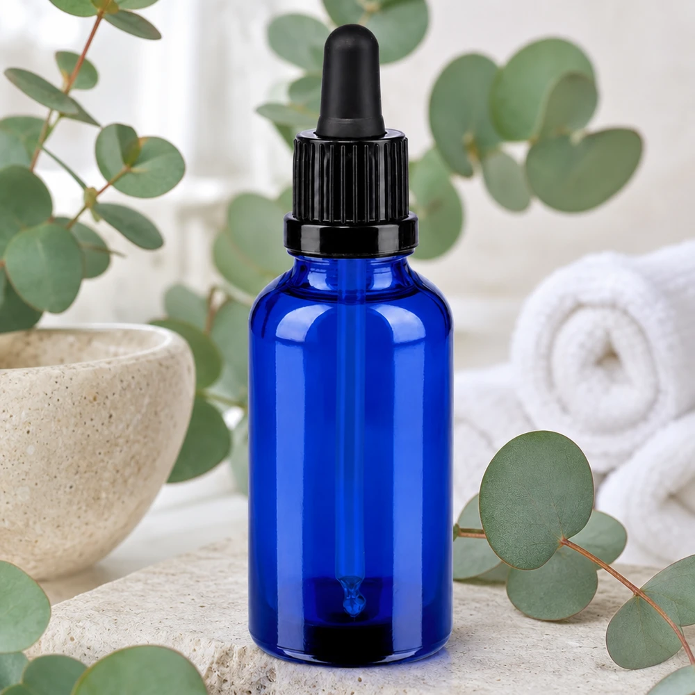 Flacon à pipette 30ml noir OV BlueLine UT18/30 Petit flacon à pipette de 30 ml au design ergonomique pour une utilisation facile à la maison