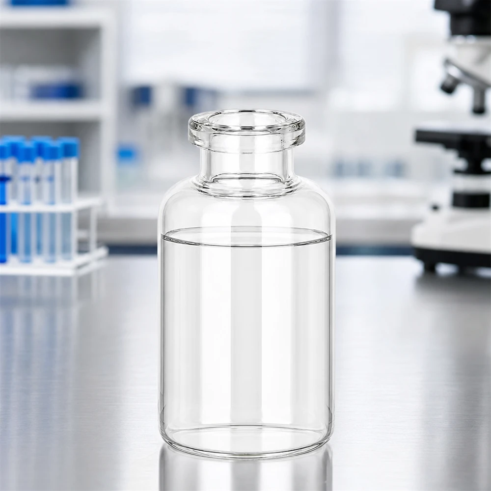 Flacon pour solution injectable, 30 ml en verre clair Hochwertige Klarglas Injektionsflasche 30ml mit verdicktem Mündungsrand für sichere Gummistopfenversiegelung