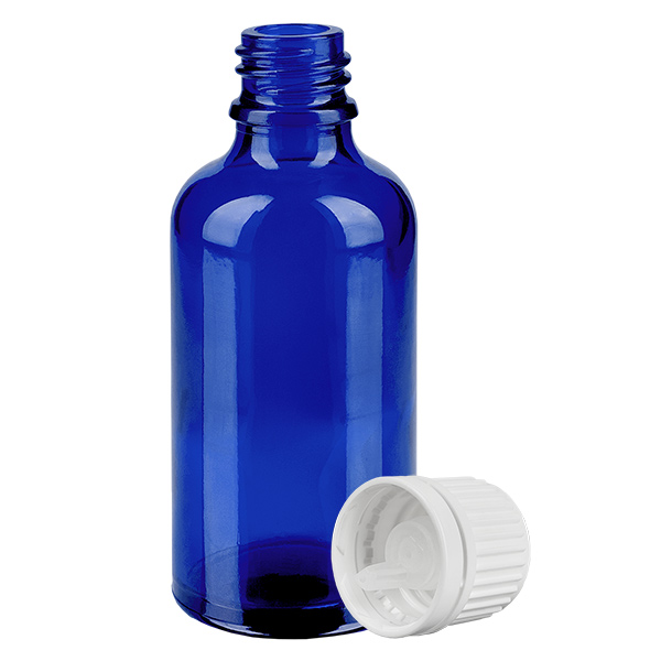 Flacon compte-goutte 50ml 0.7mm blanc OV BlueLine UT18/50