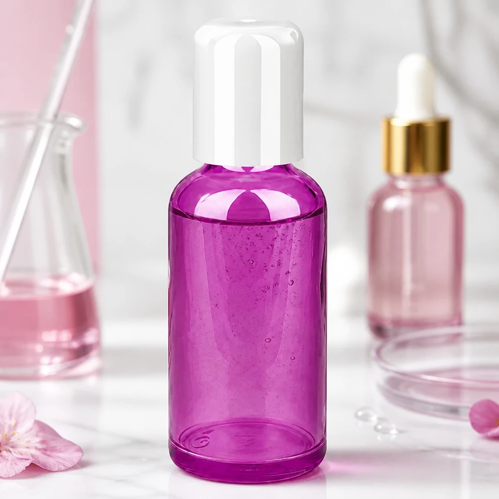 Flacon Roll-On 50ml blanc Standard PurpleLine UT18/50 Flacon roll-on de 50ml au design pourpre très tendance, idéal pour les produits de beauté et les soins de la peau