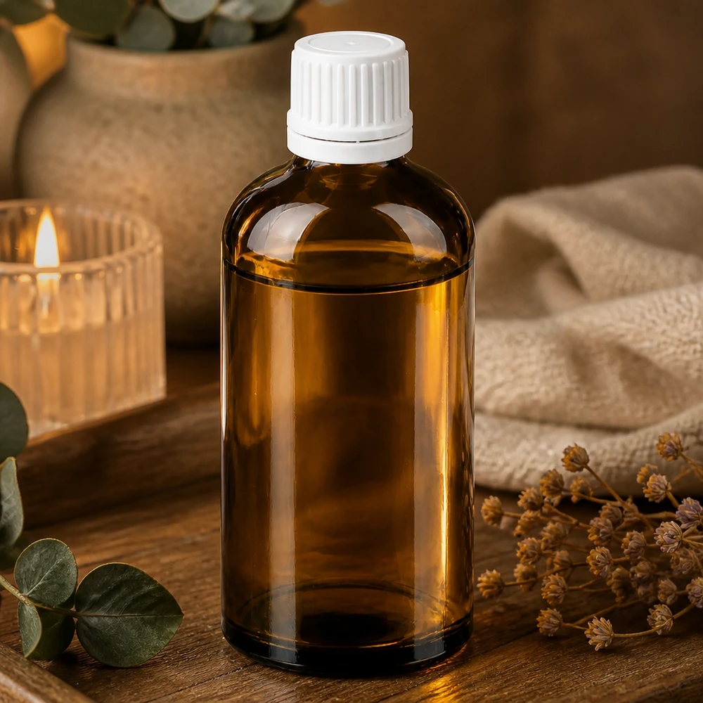 Flacon 100ml 11mm SV blanc OV BrownLine UT18/100 Bouteille en verre brun polyvalente de 100 ml idéale pour les extraits d'herbes et les remèdes naturels