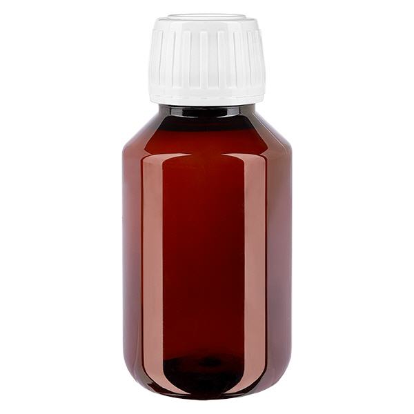 Bouteille PET 100ml avec standard blanc OV Bouteille PET 100ml avec standard blanc OV