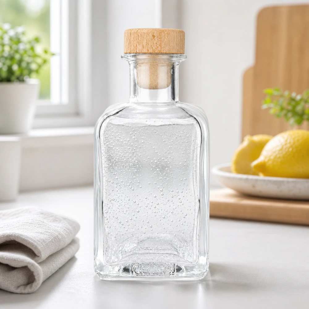 Flacon à pharmacie 200 ml « Clara » avec bouchon en bois UNiTWIST®