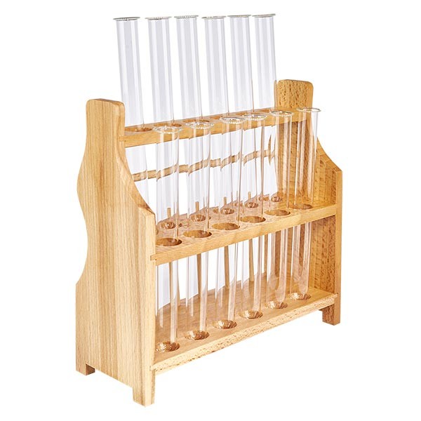 Tube à essai 160x16mm en verre borosilicate à bord rabattu