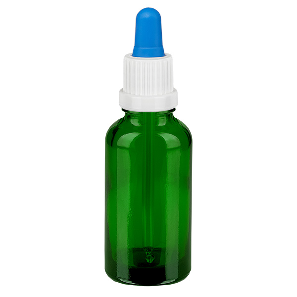 Flacon à pipette 30ml blanc/bleu OV GreenL. UT18/30