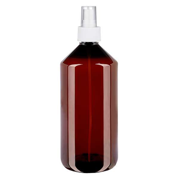 Flacon PET 1000ml avec vaporisateur blanc Flacon PET 1000ml avec vaporisateur blanc