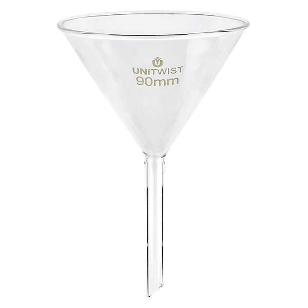 Entonnoir en verre ø90mm borosilicate UNiTWIST