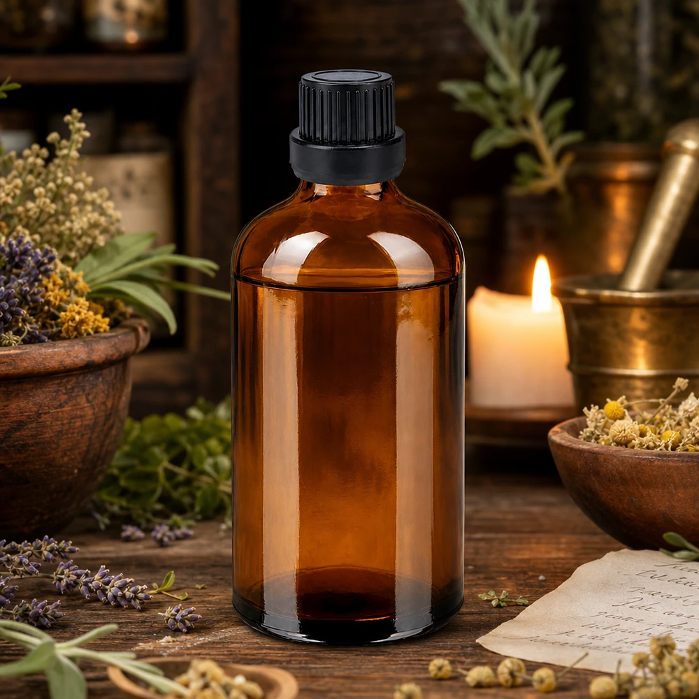 100ml goutte à goutte. 2mm noir OV BrownLine UT18/100 Flacon compte-gouttes pour pharmacien 100ml en verre brun robuste pour une conservation sûre des substances actives