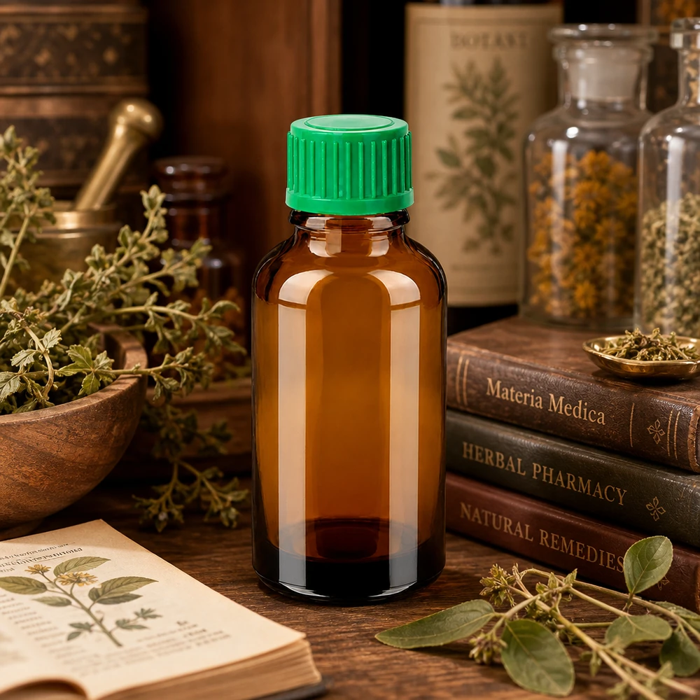 Flacon compte-goutte 30ml 0.8mm vert STD BrownLine UT18/30 Bouteille en verre BrownLine de 30 ml avec compte-gouttes pour les extraits d'herbes et les essences végétales