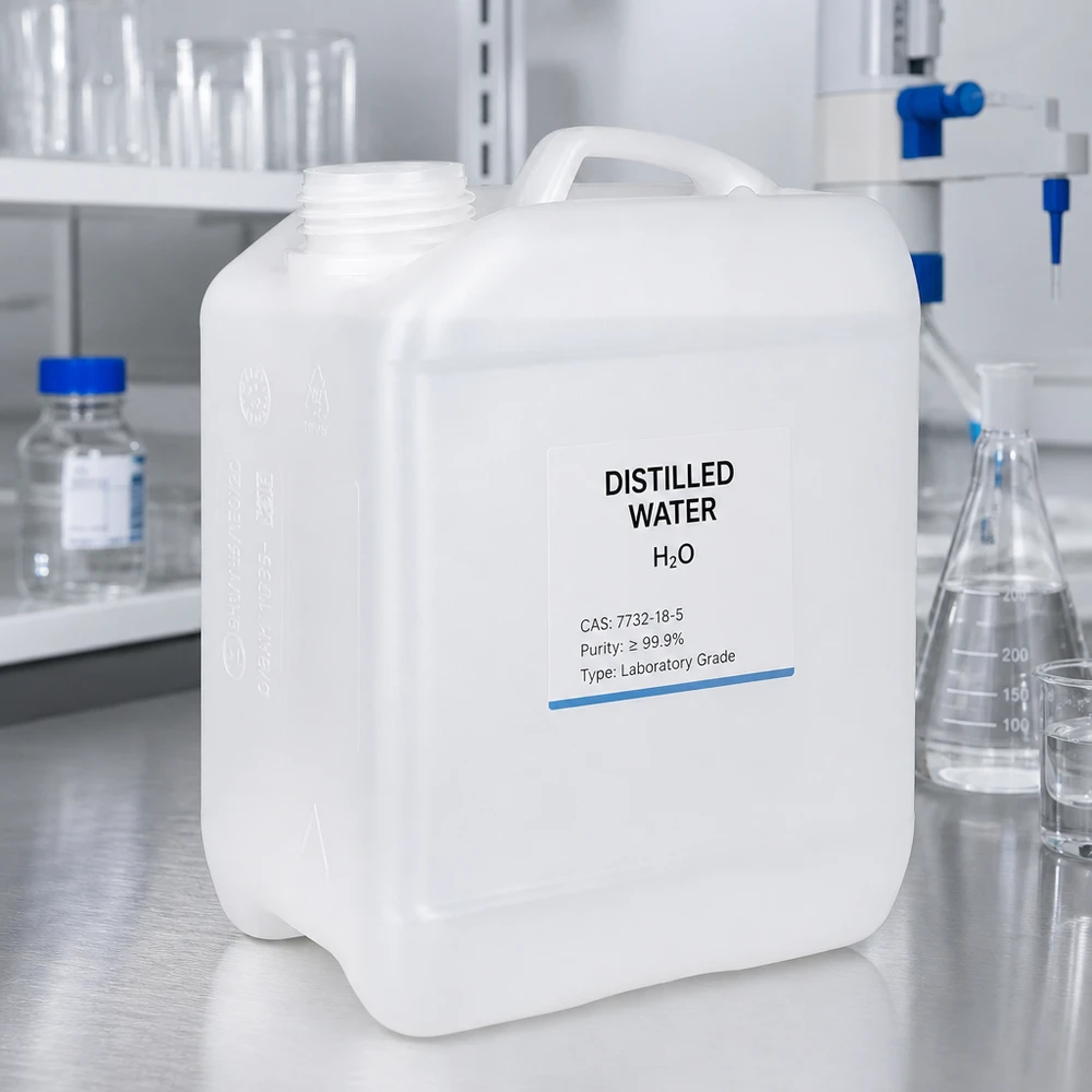 Petit bidon en plastique de 2,5 L sans bouchon, destiné aux produits chimiques et aux liquides de laboratoire