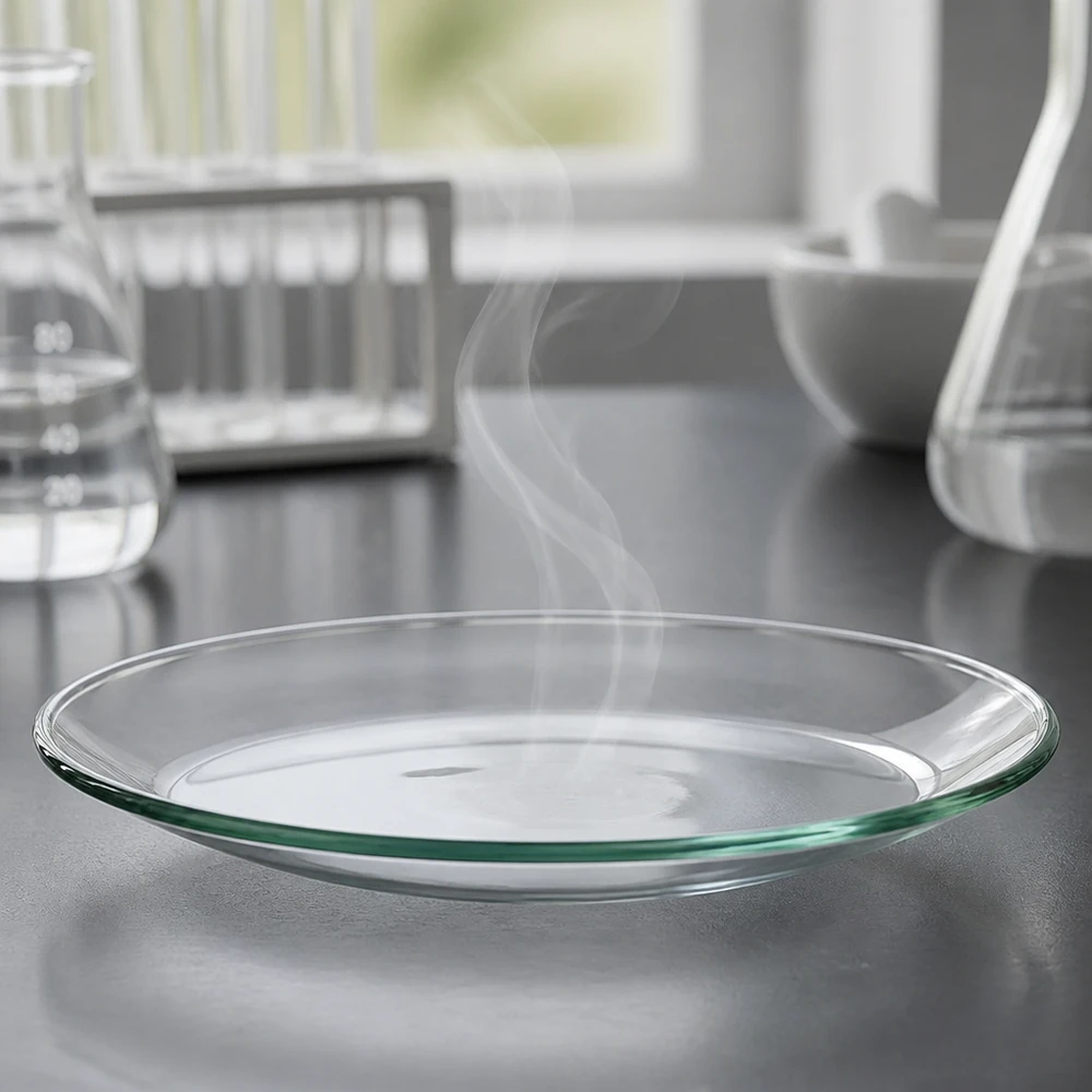 Verre de montre 60 mm - verre borosilicate 3.3 - bord fondu Plateau en verre de précision 60mm avec bord lisse pour un travail propre dans l'analyse