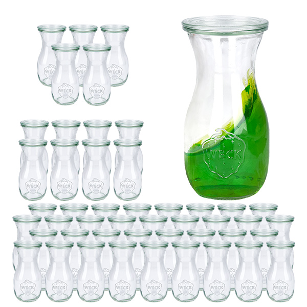 Lot de 48 pots Weck 290ml bouteille de jus avec 48 couvercles en verre