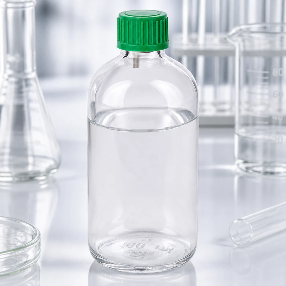 100ml Fl. goutte 0.8mm vert STD ClearLine UT18/100 Flacon compte-gouttes de laboratoire ClearLine UT18 de 100 ml avec bouchon vert et corps en verre transparent