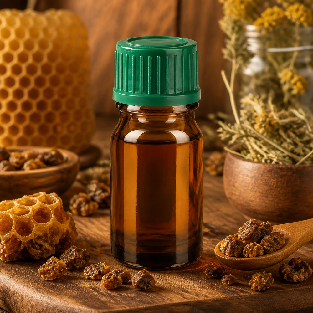 Flacon de 5ml 11mm SV vert STD BrownLine UT18/5 Petit flacon en verre brun de 5ml avec bouchon vert idéal pour la propolis et les remèdes naturels
