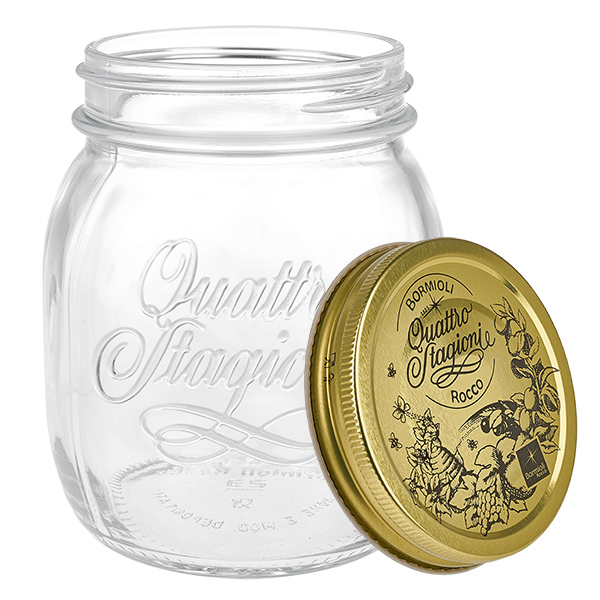 Verre rond 700ml « Quattro Stagioni » avec couvercle