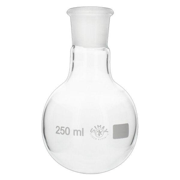 Ballon à fond plat 250ml col large borosilicate avec broyage 29/32