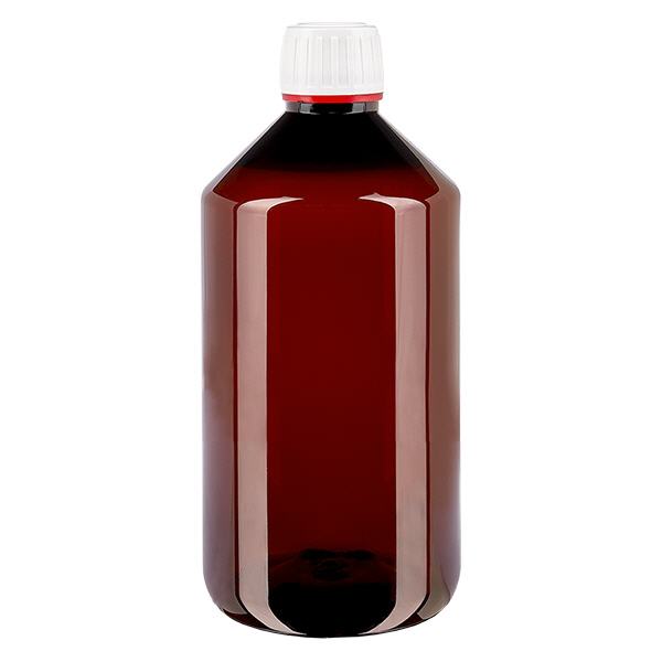 Flacon PET 750ml avec bouchon blanc à charnière Flacon PET 750ml avec bouchon blanc à charnière